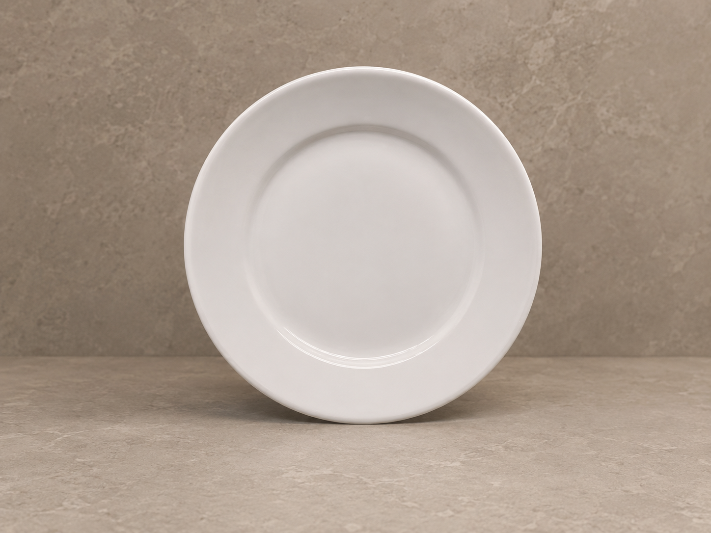 Prato Reforçado Raso em porcelana Teixeira, referência 00.00.001